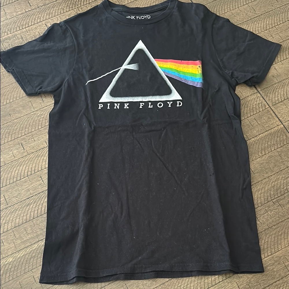 Pink Floyd Black T-Shirt with Dark Side of The Moon Graphic - Small